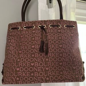 Dooney & Bourke Pink/Brown Signature Tote Bag